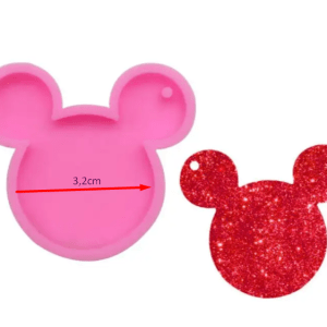 Molde rosado  en forma de cabeza de Mickey 342
