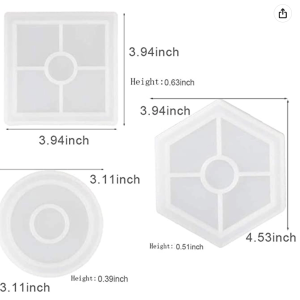 Molde para hacer portavasos hexagonal o accesorio contenedor. 346 B