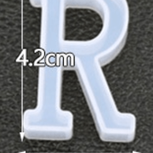 Letra R.  Molde de silicón para resina 445