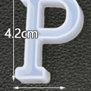 Letra P.  Molde de silicón para resina 443