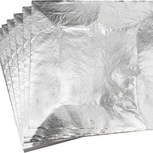 20 Láminas de papel  de plata para decoración 615
