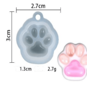 Molde pequeño  de Patita de perro individual, para aretes, collares, colgantes 639