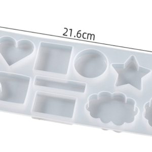 Molde rectangular con varias figuras pequeñas 21.6cm x7.8cm x 0.8cm  757