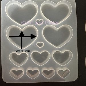 Molde de corazones en diferentes tamaños, 13 cavidades 749