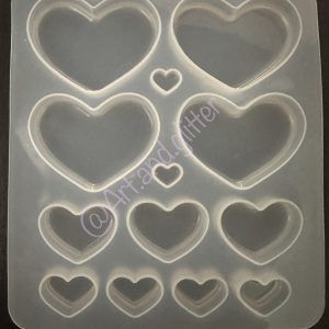 Molde de corazones en diferentes tamaños, 13 cavidades 749
