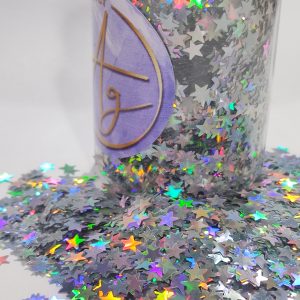 Glitter  estrella plata holográfica 20gr  851