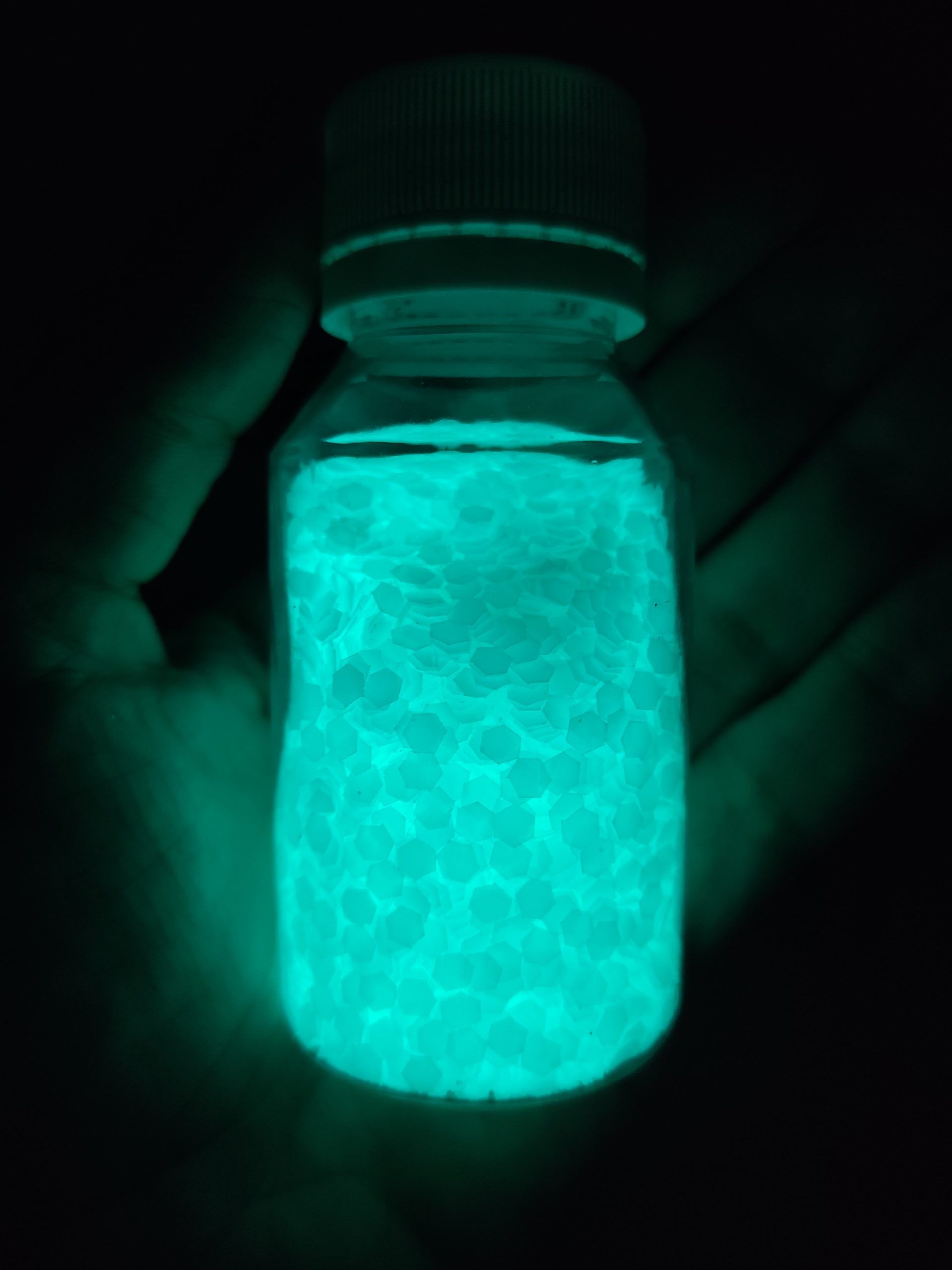 Glitter grueso Glow in the Dark azul 40gr 854 - Imagen 2